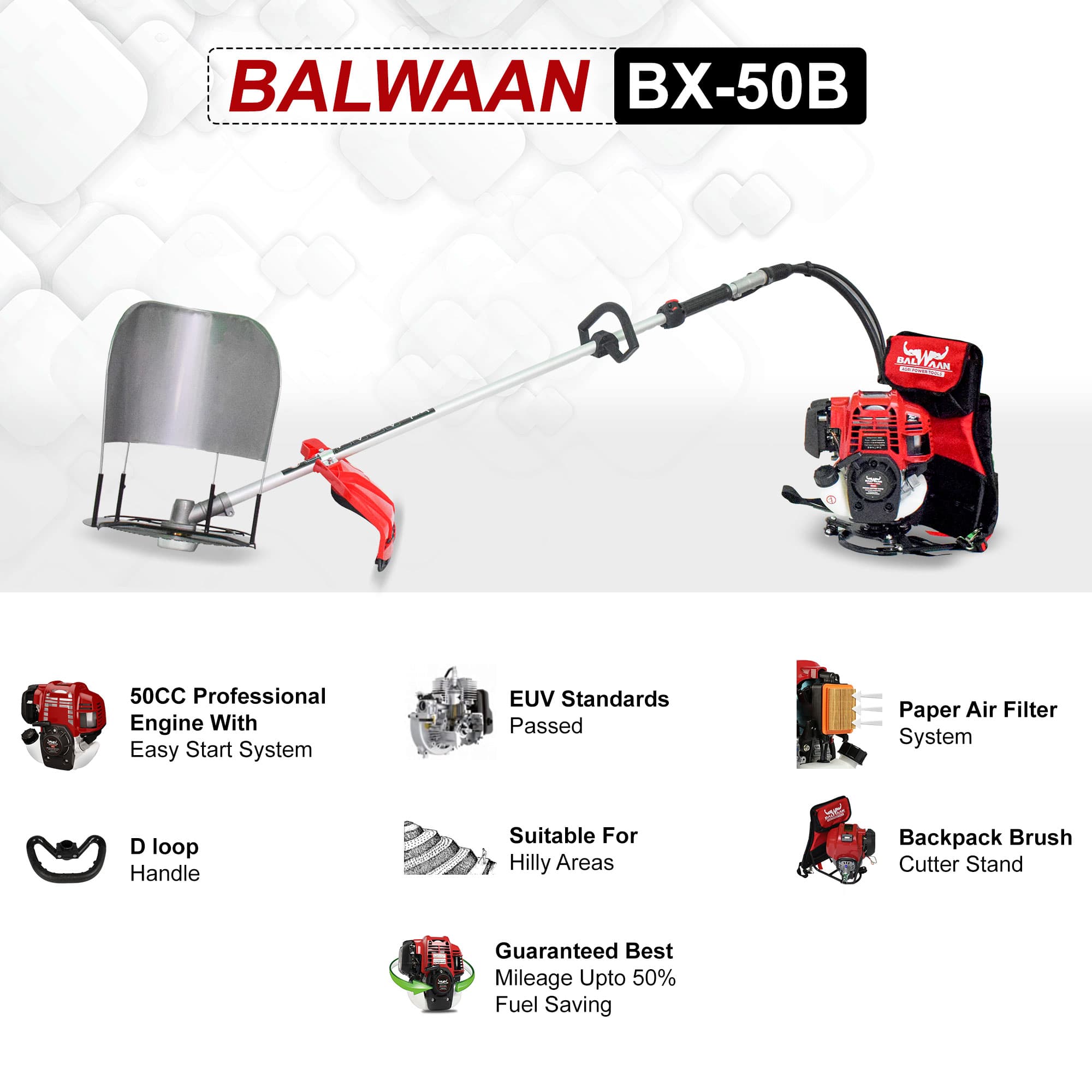 BALWAAN BACK PACK BRUSH CUTTER BX-50B