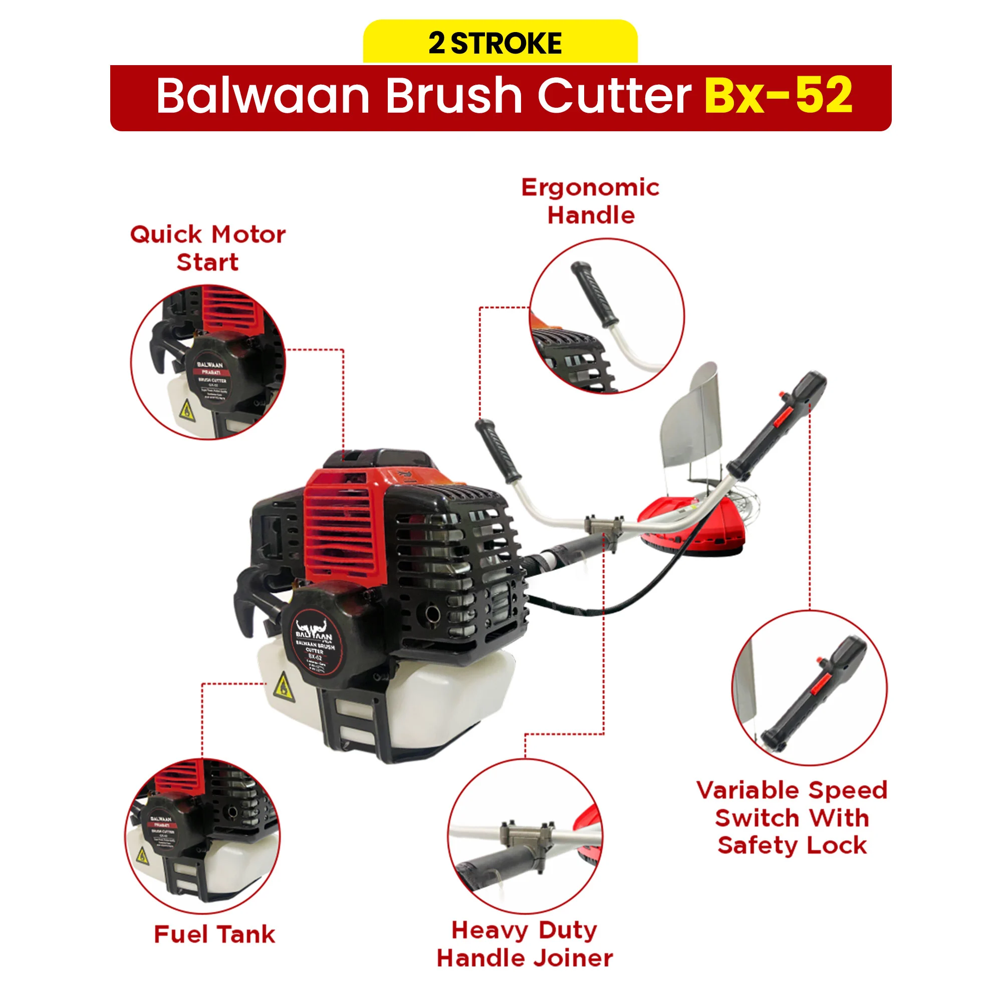 BALWAAN 2STROK SIDE PACK BRUSH CUTTER BX-52 