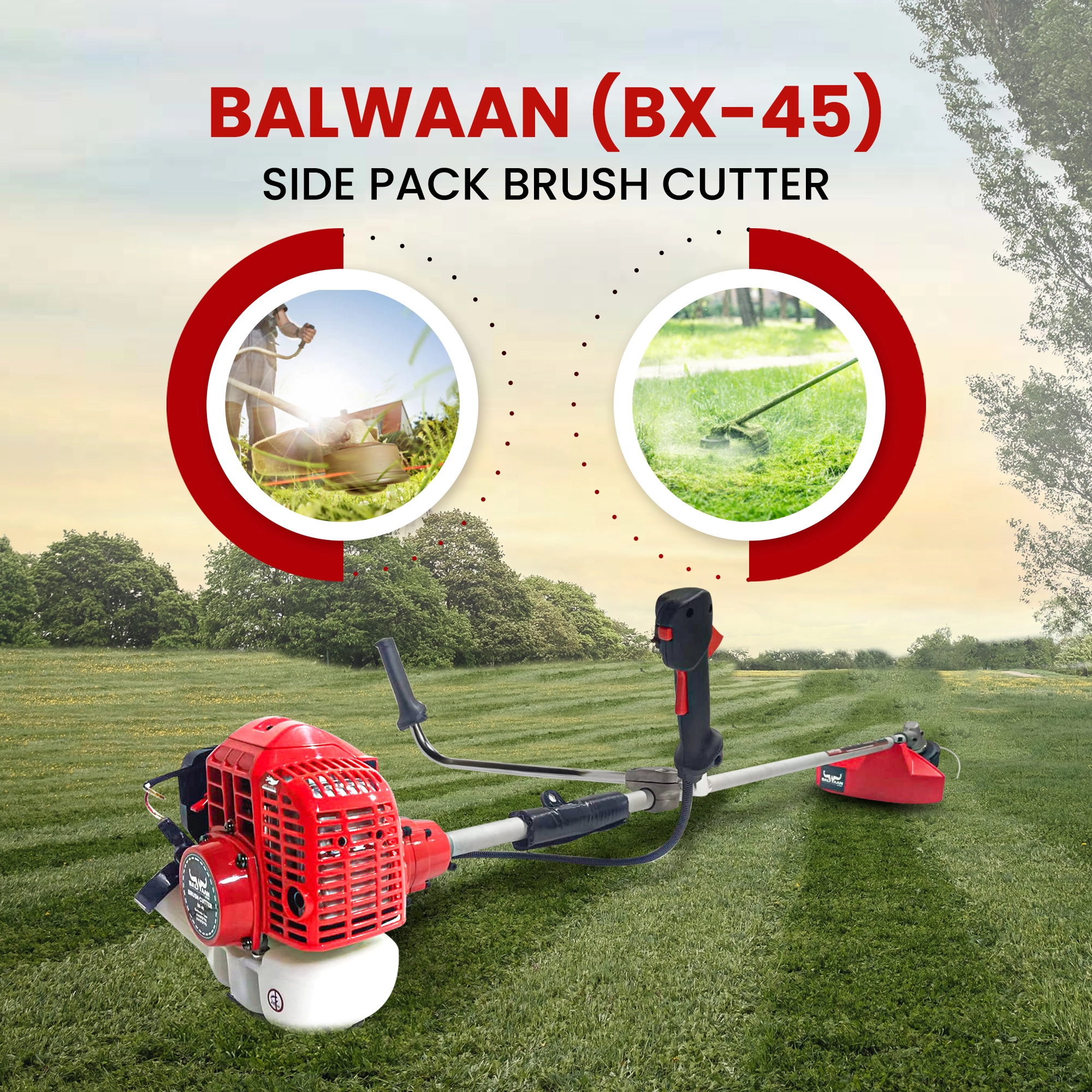 BALWAAN 2STROK SIDE PACK BRUSH CUTTERBX-45
