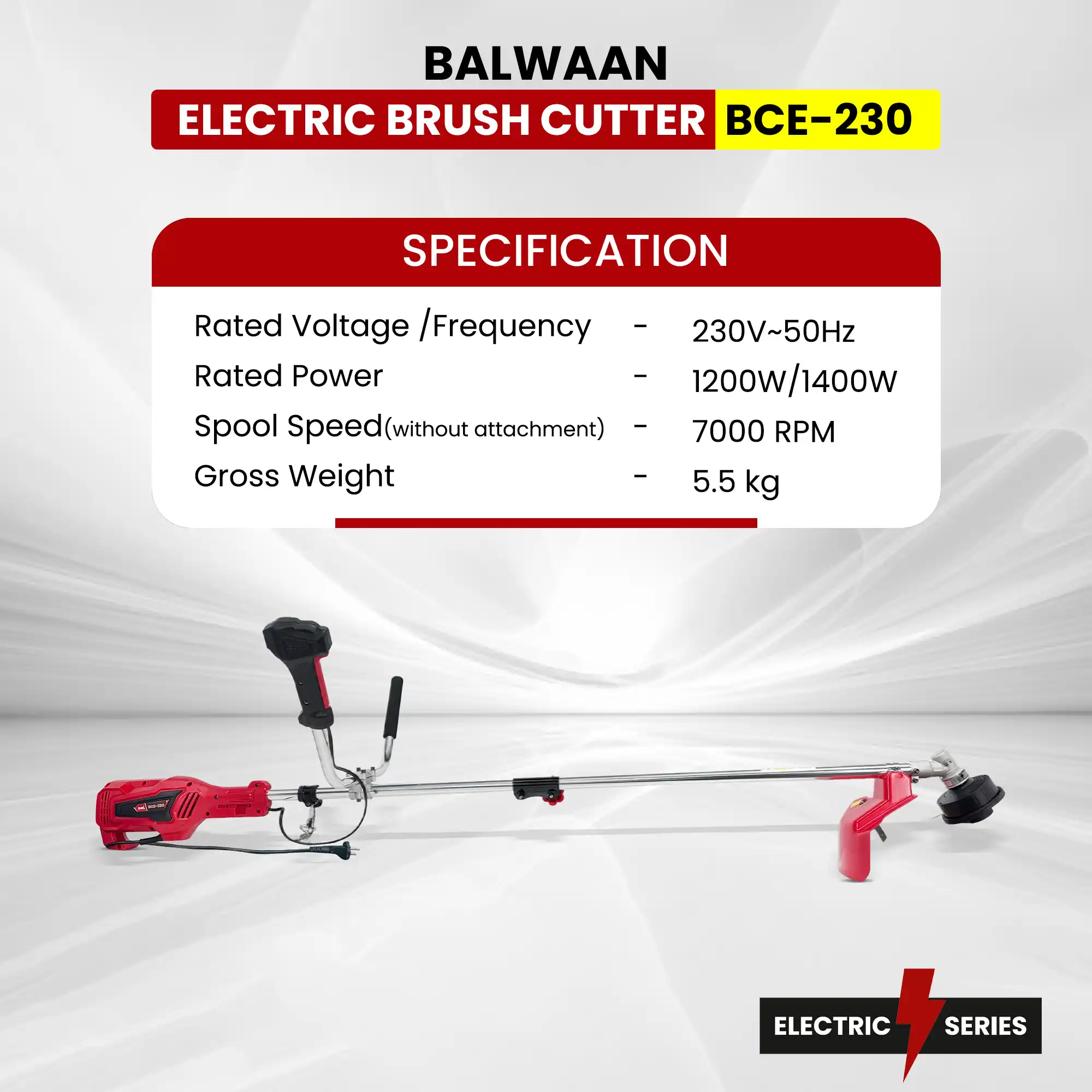 BALWAAN ELACTRIC BRUSH CUTER BCE-230