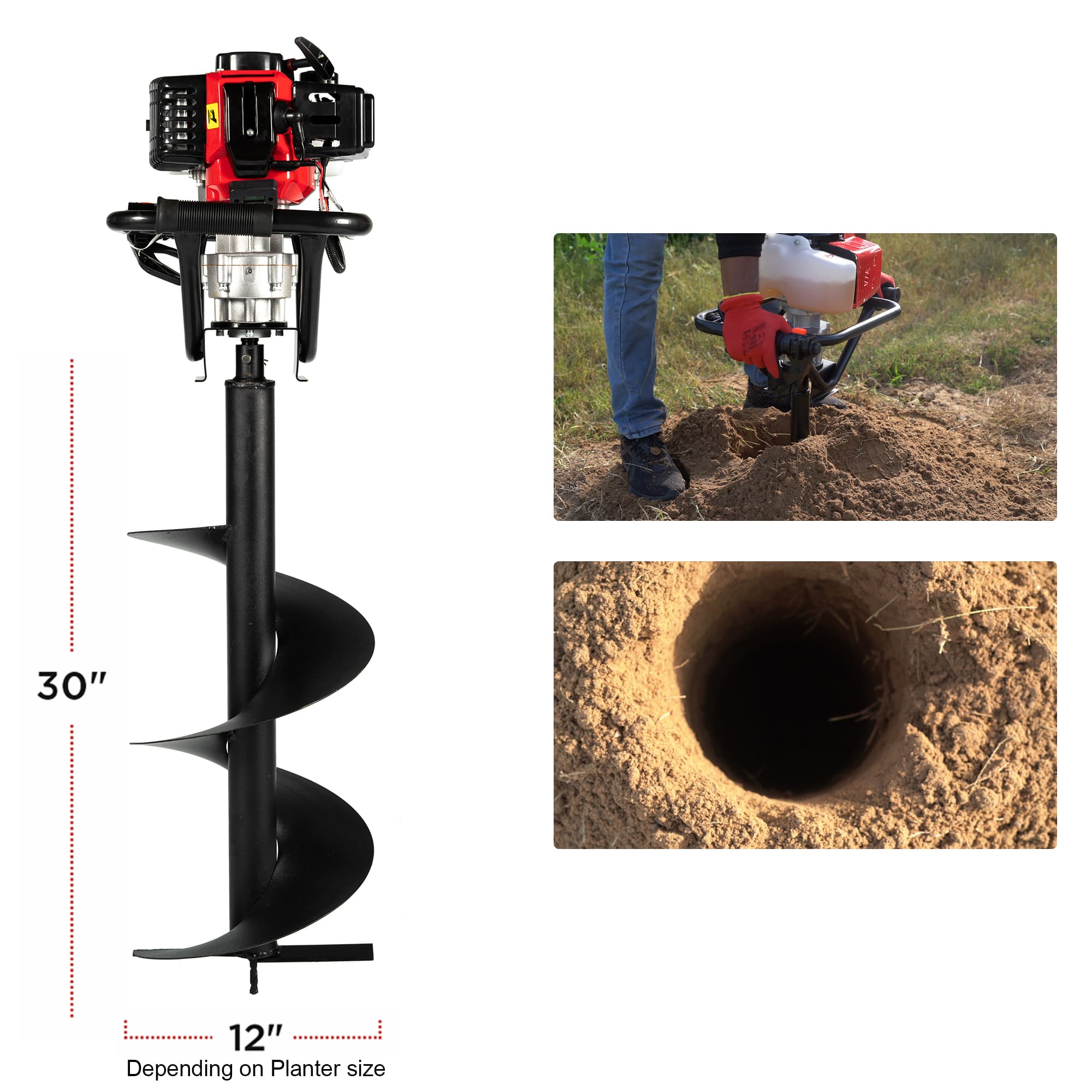 BALWAAN EARTH AUGER BE-52 52CC WITH 8&12 INCHPLANTER