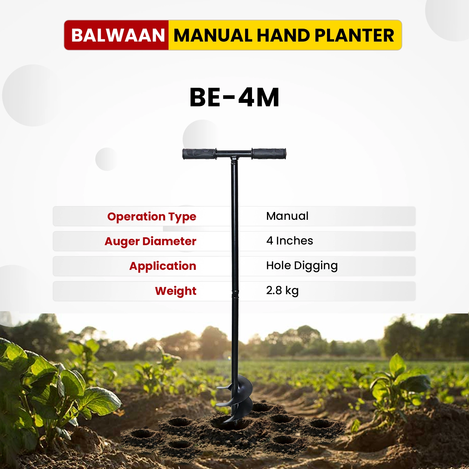 MANUL EARTH AUGER 4M