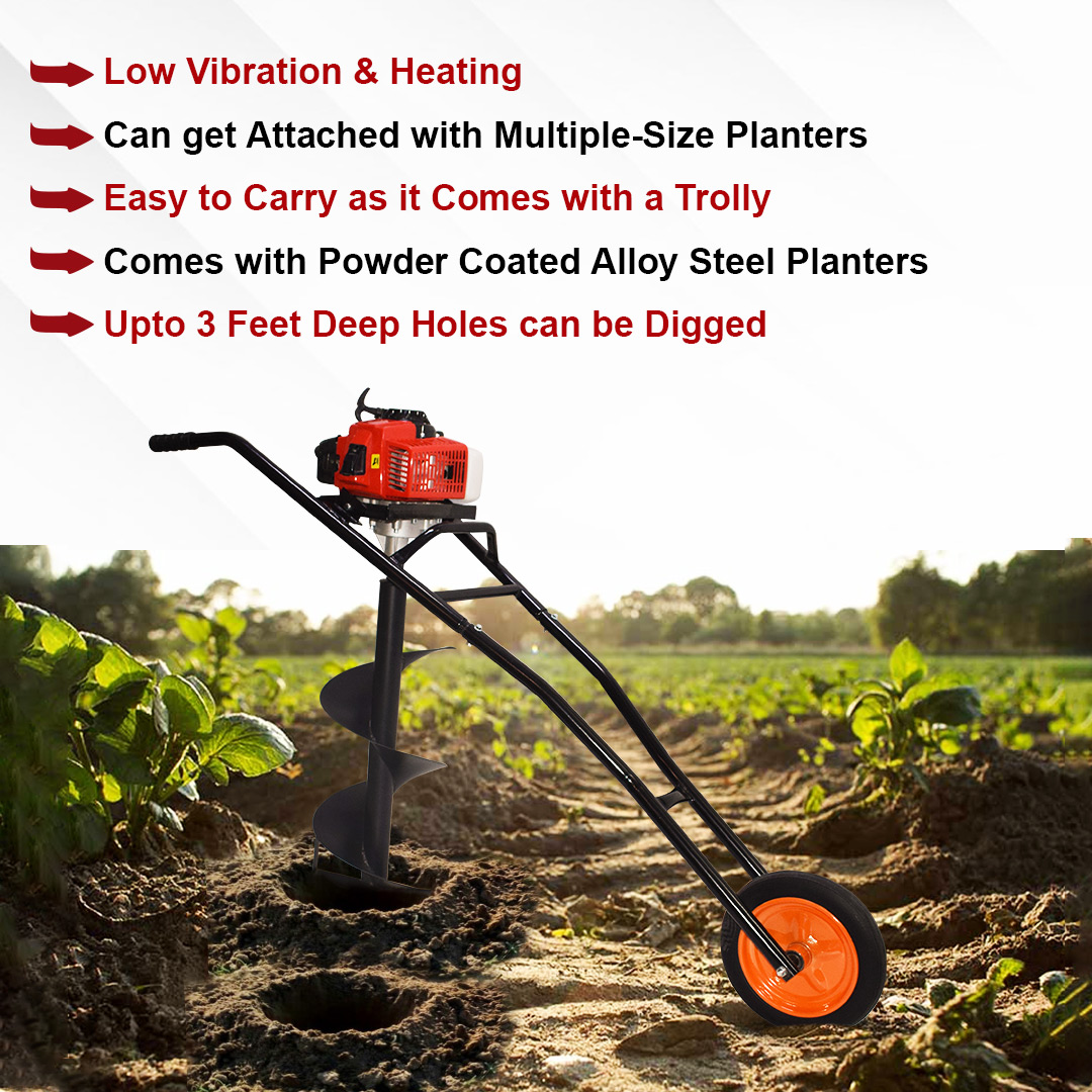 BALWAAN TROLY EARTH AUGER 63CC 8&amp;12 INCH PLANTER 