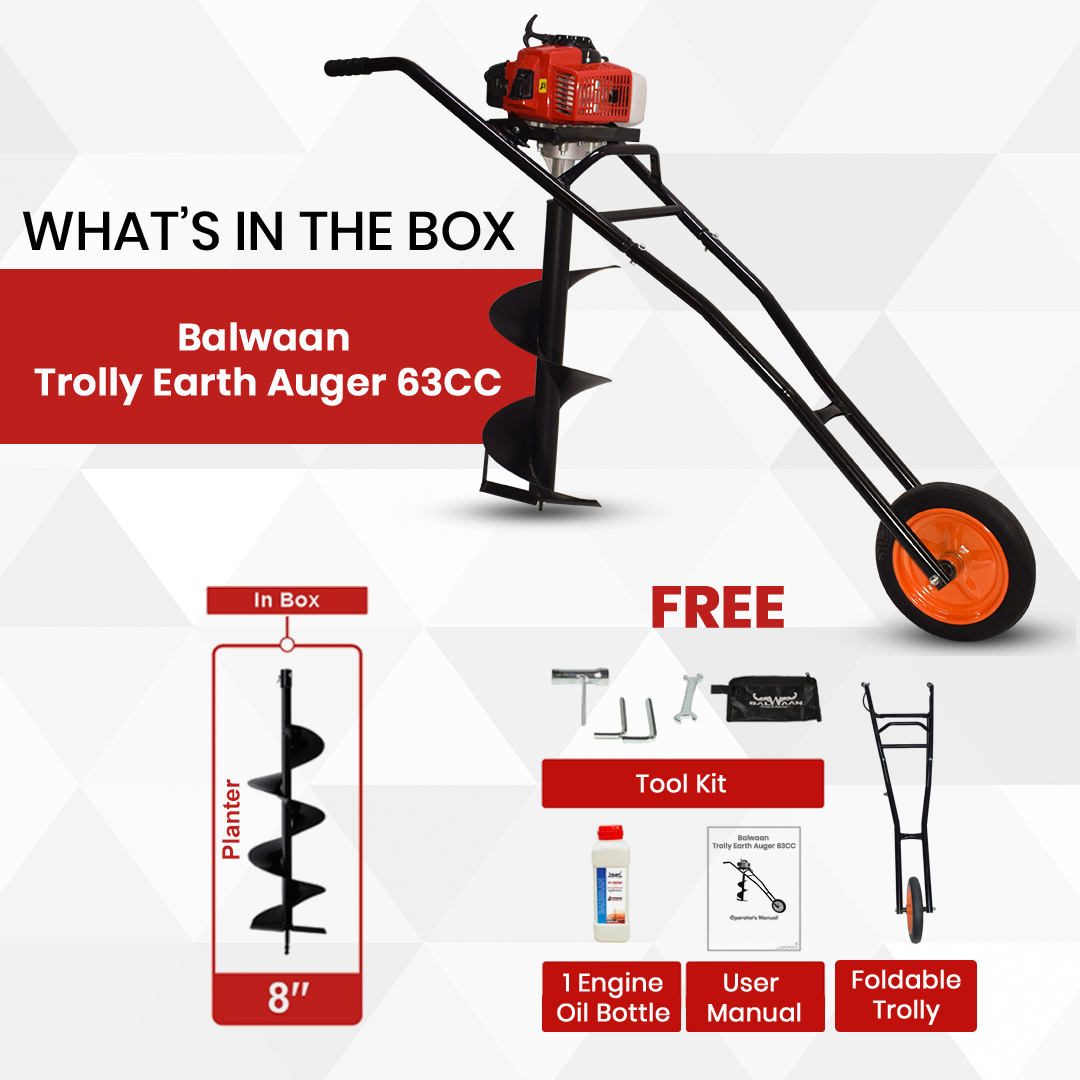 BALWAAN TROLY EARTH AUGER 63CC8INCH PLANTER