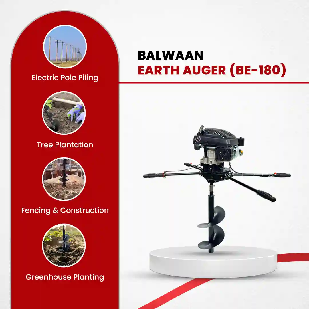 BALWAAN EARTH AUGER BE-180/173CC4STROK PETROL POST HOLE
