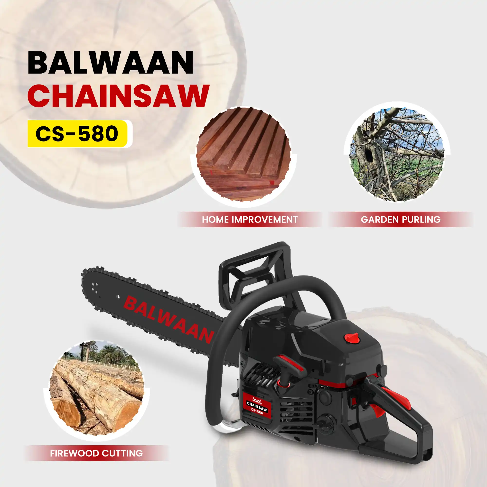 BALWAAN CHAINSAW CS-580 | 24INCH