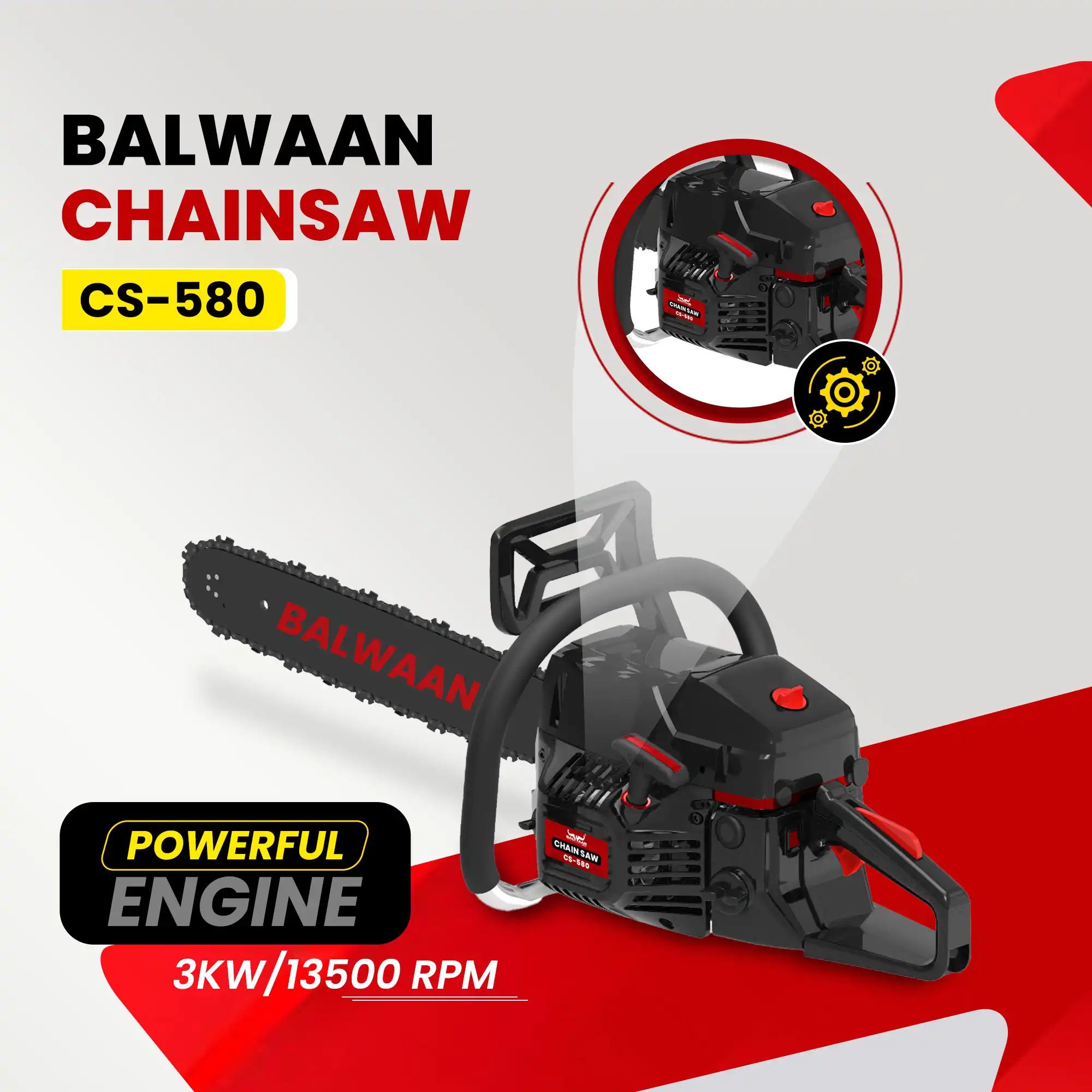 BALWAAN CHAINSAW CS-580 | 24INCH