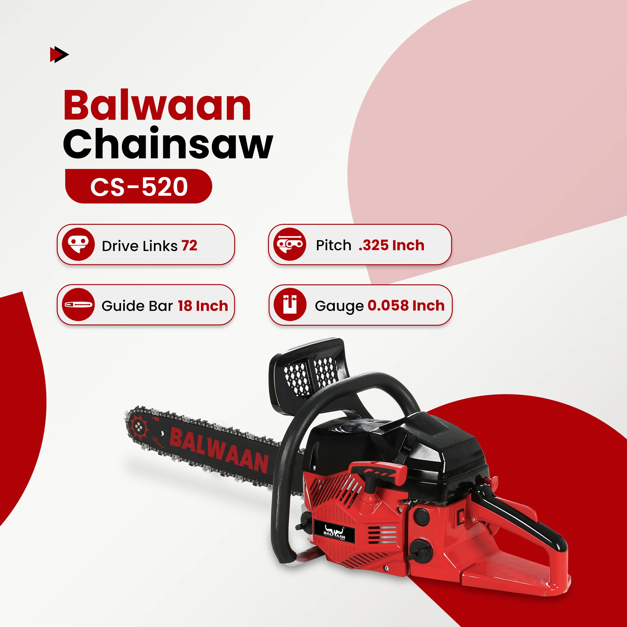 BALWAANCHAINSAW CS-520 19INCH