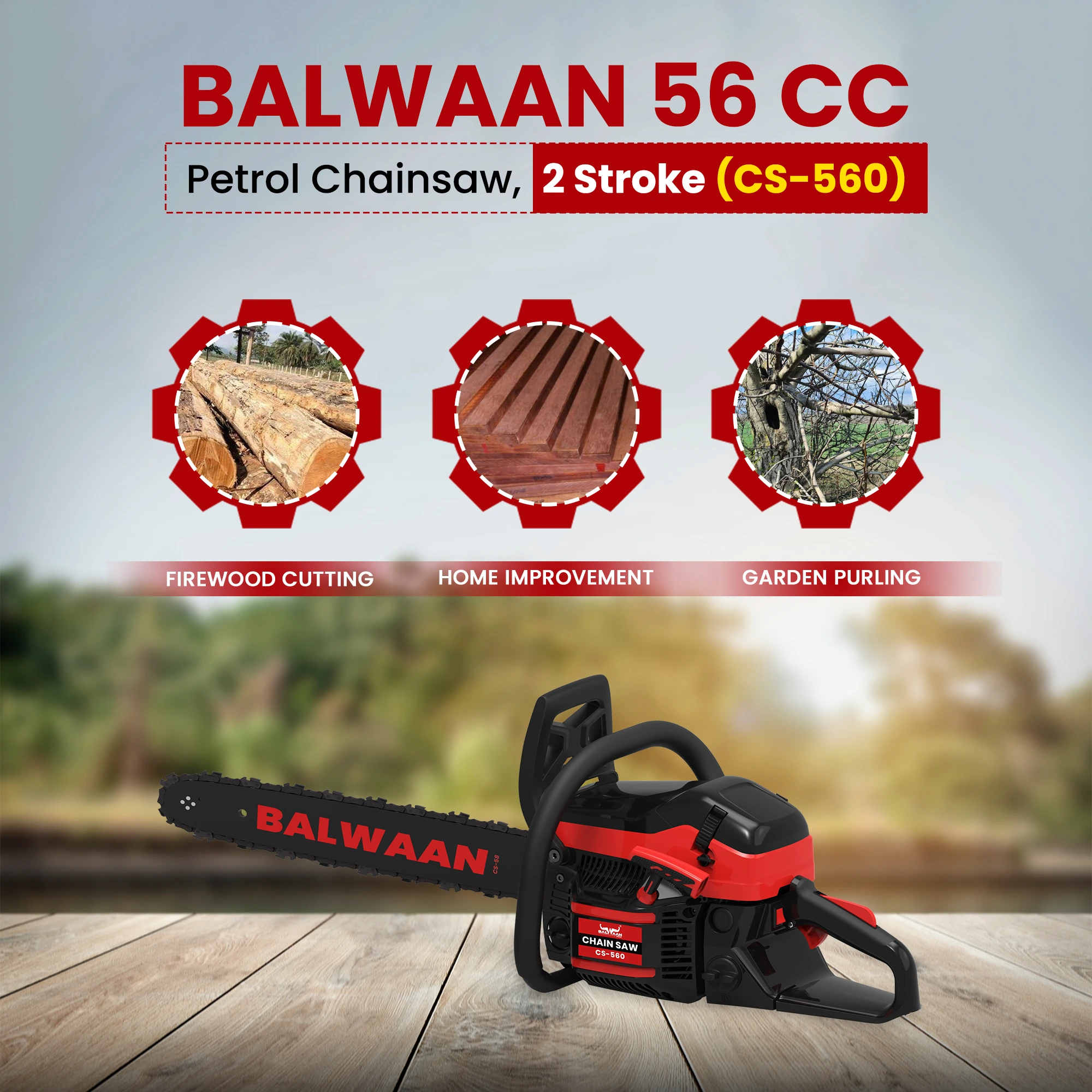 BALWAAN CHAINSAW CS-560 22INCH