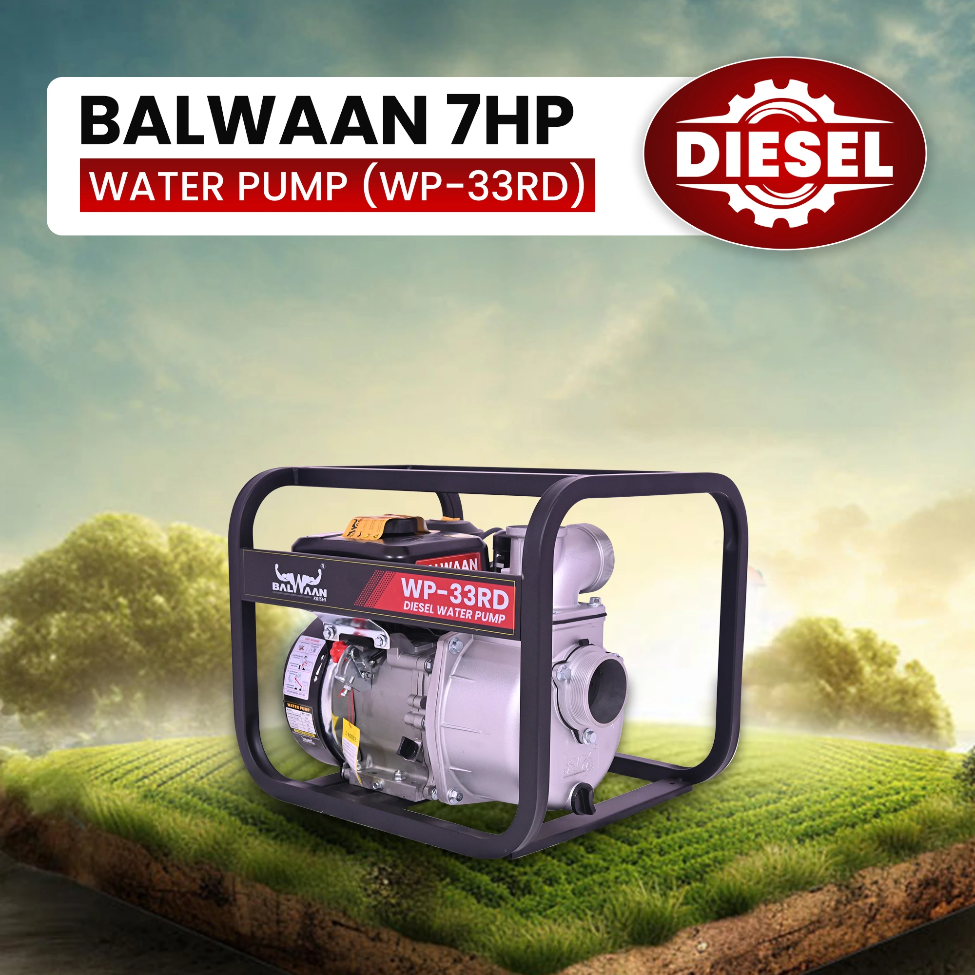 BALWAAN WP-33RD 7HP DIESEL WATER PUMP