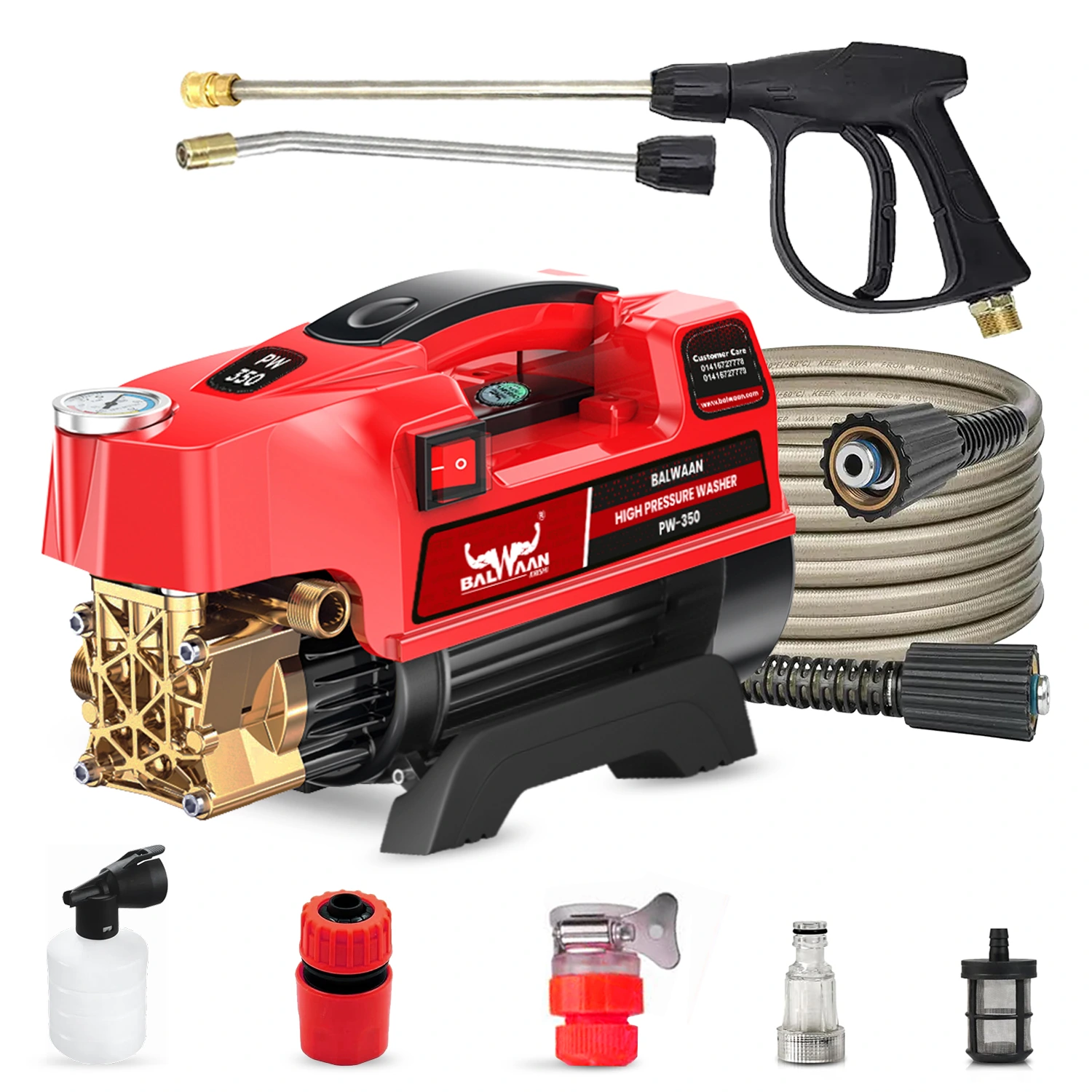BALWAAN PRESSUR WASHER [PW-350] HEAVY DUTY PUMP HEAD WITH POWERFULL 1800W COPPER MOTOR
