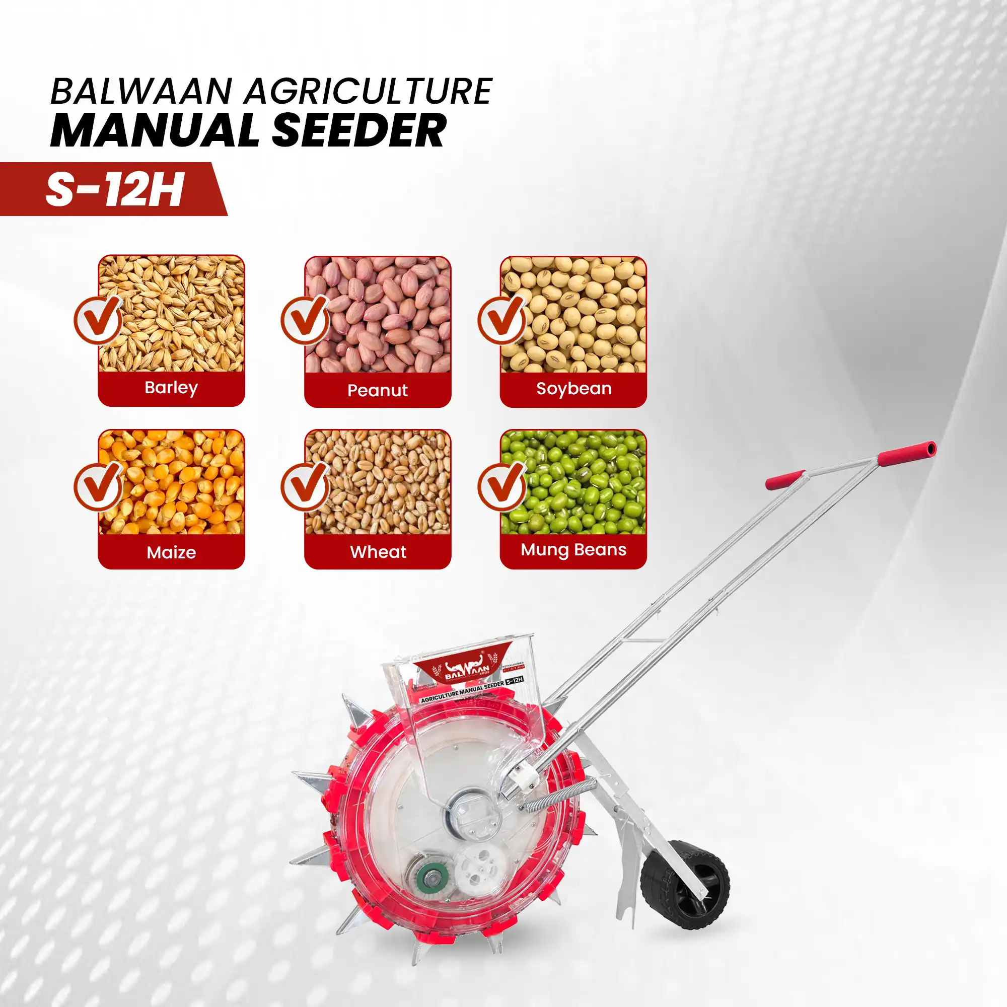 BALWAAN S-12H MANUAL SEEDER | MULTI-CROP SEEDPLANTER FOR AGRICULTURE