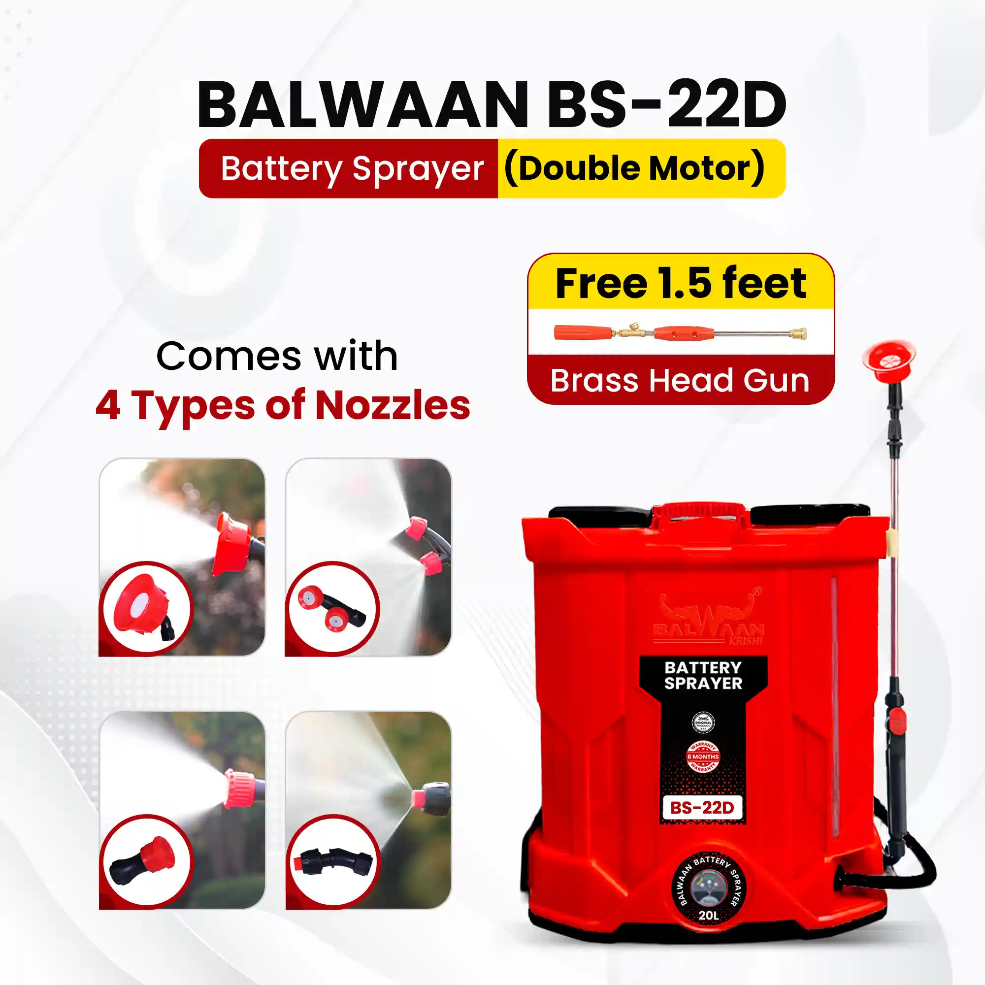 BALWAAN DOUBLE  MOTOR BATTERY SPRAYER BS-22D