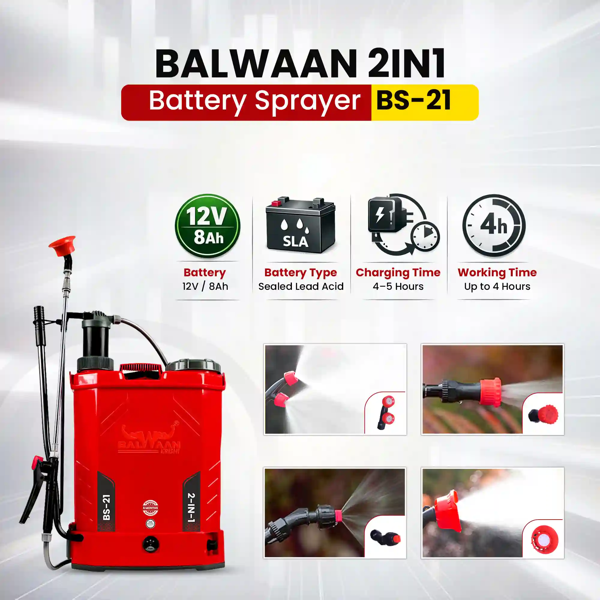 BALWAAN BS-21 2IN1 SINGLE MOTOR BATTRY SPRAYER 12X8