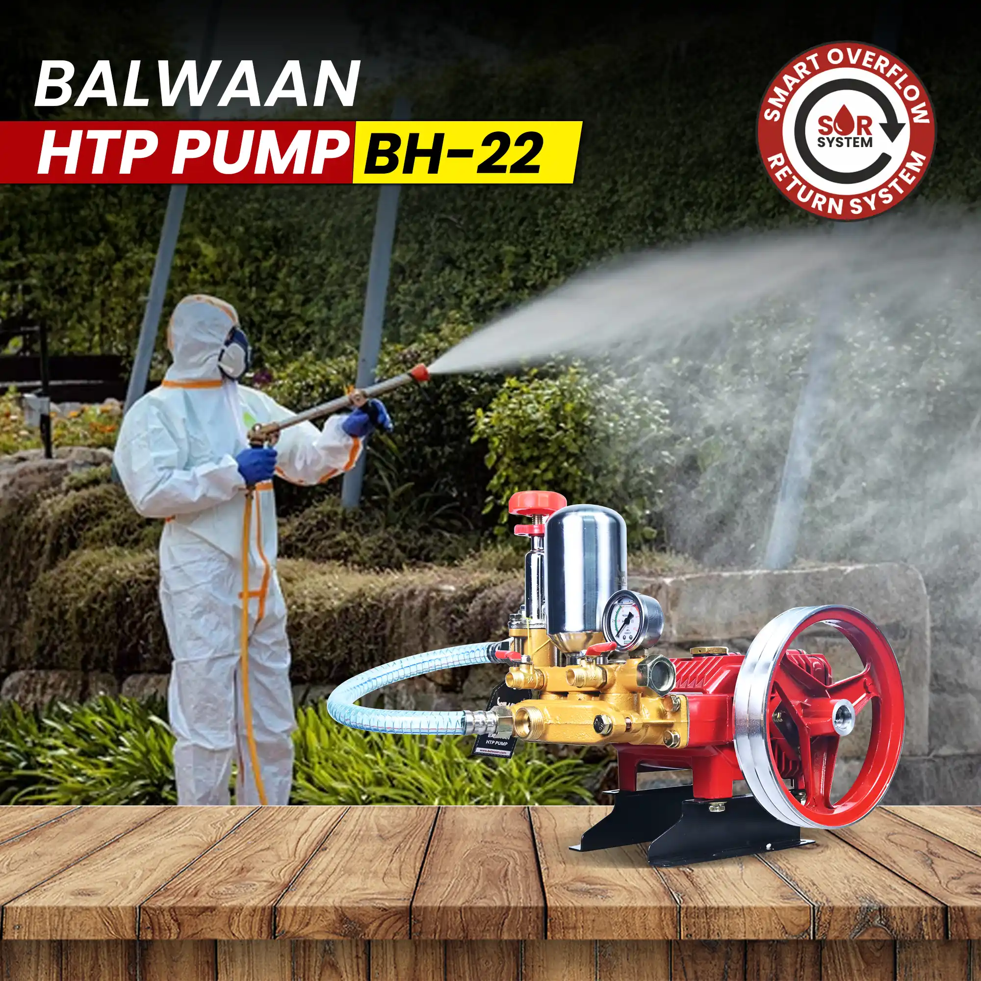 BALWAAN BH-22 HIGH PRESSUR HTP PUMP 3 PISTON AGRICULTURE SPRAYING CLEANING PURPOSE