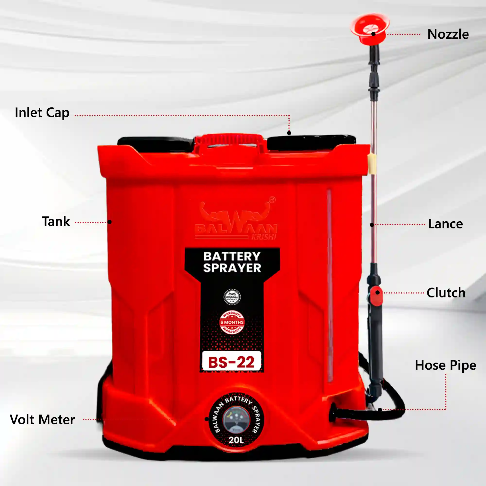 BALWAAN BS-22 SINGLE MOTOR BATTRY SPRAYER 12X12