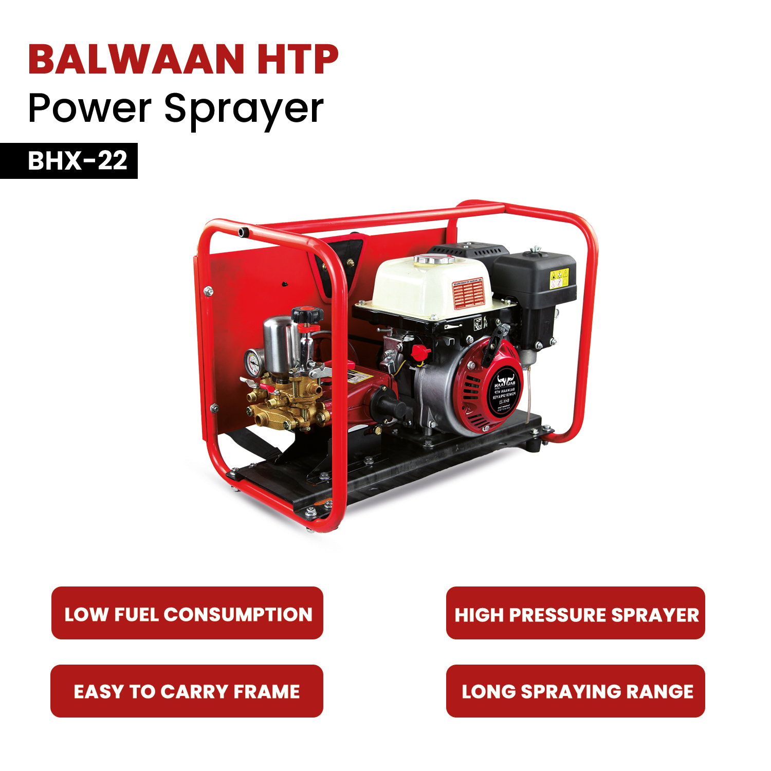 BALWAAN BHX-22 HTP SPRAYER WITH 80CC BX-80 ENGINE