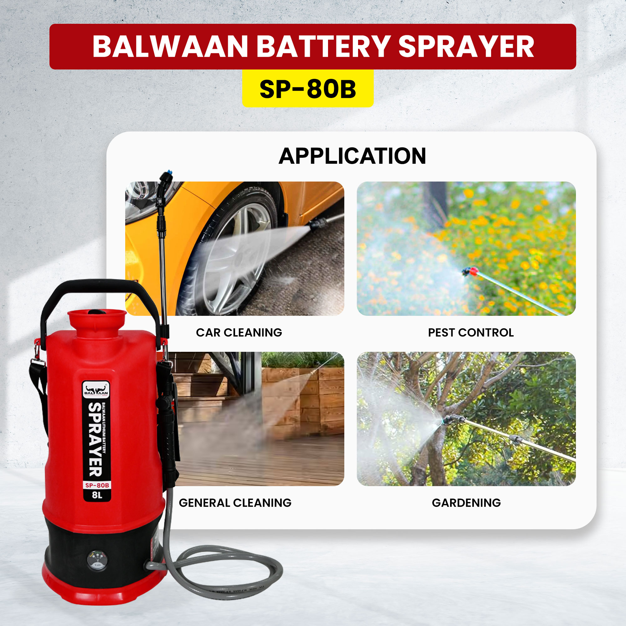 BALWAAN SP-80B LI-ION BATTRY SPRAYER [ 8-LTR]