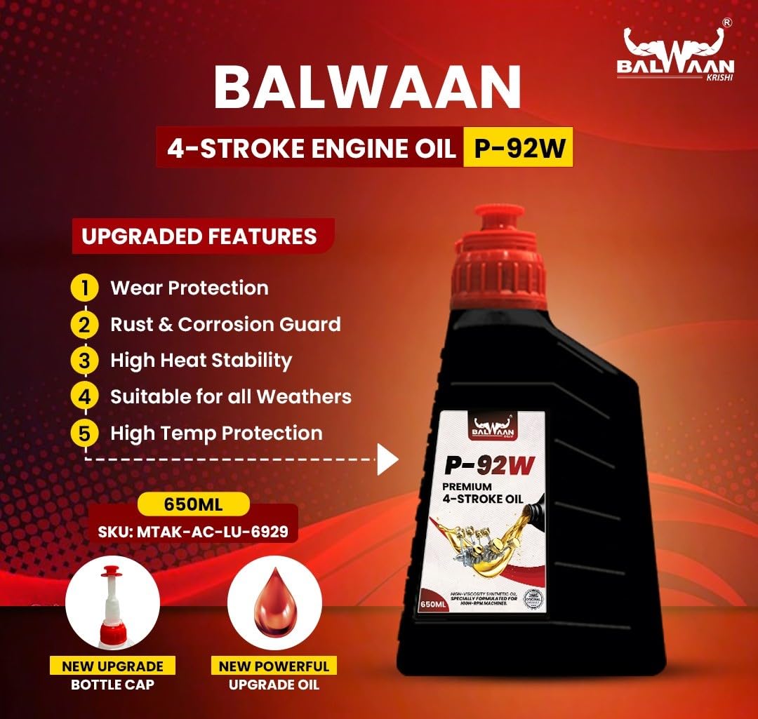 BALWAAN KRISHI PREMIUM 4-STROKE ENGINE OIL-P-92650ML HIGH STABILITY RUST GUARD