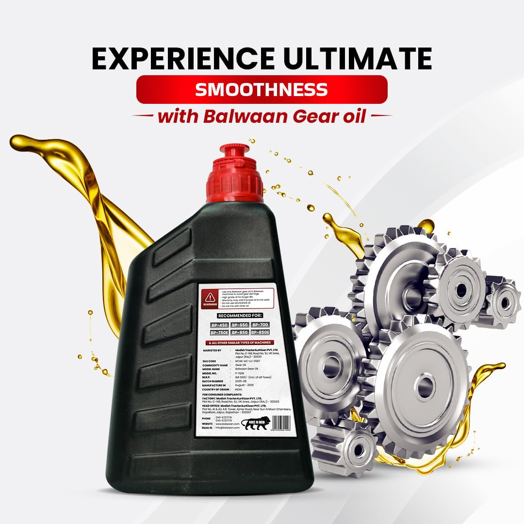 BALWAAN PREMIUM ENGINE GEAR OIL P-112W 900ML HIGH LOAD PROTACTION EXTENDERD GEAR OIL