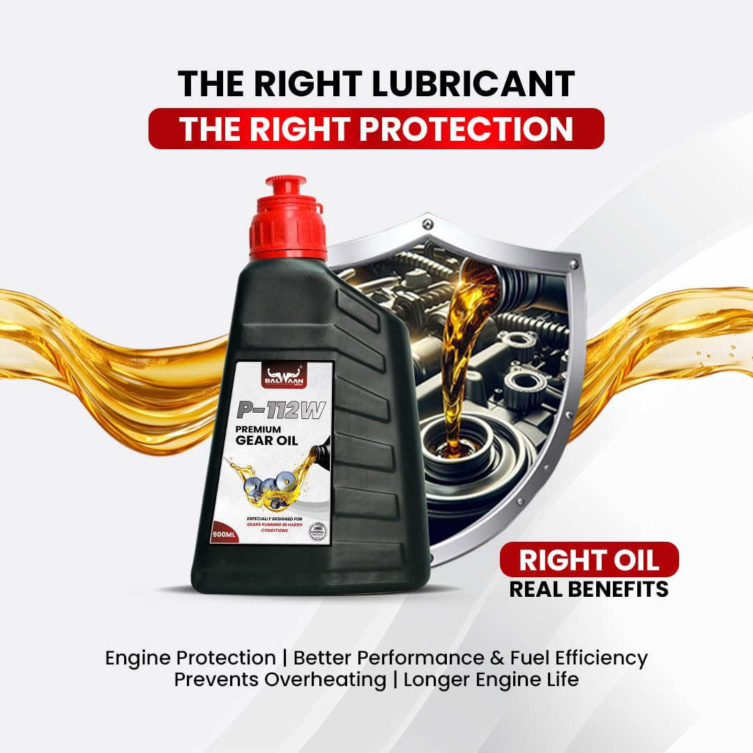 BALWAAN PREMIUM ENGINE GEAR OIL P-112W 900ML HIGH LOAD PROTACTION EXTENDERD GEAR OIL