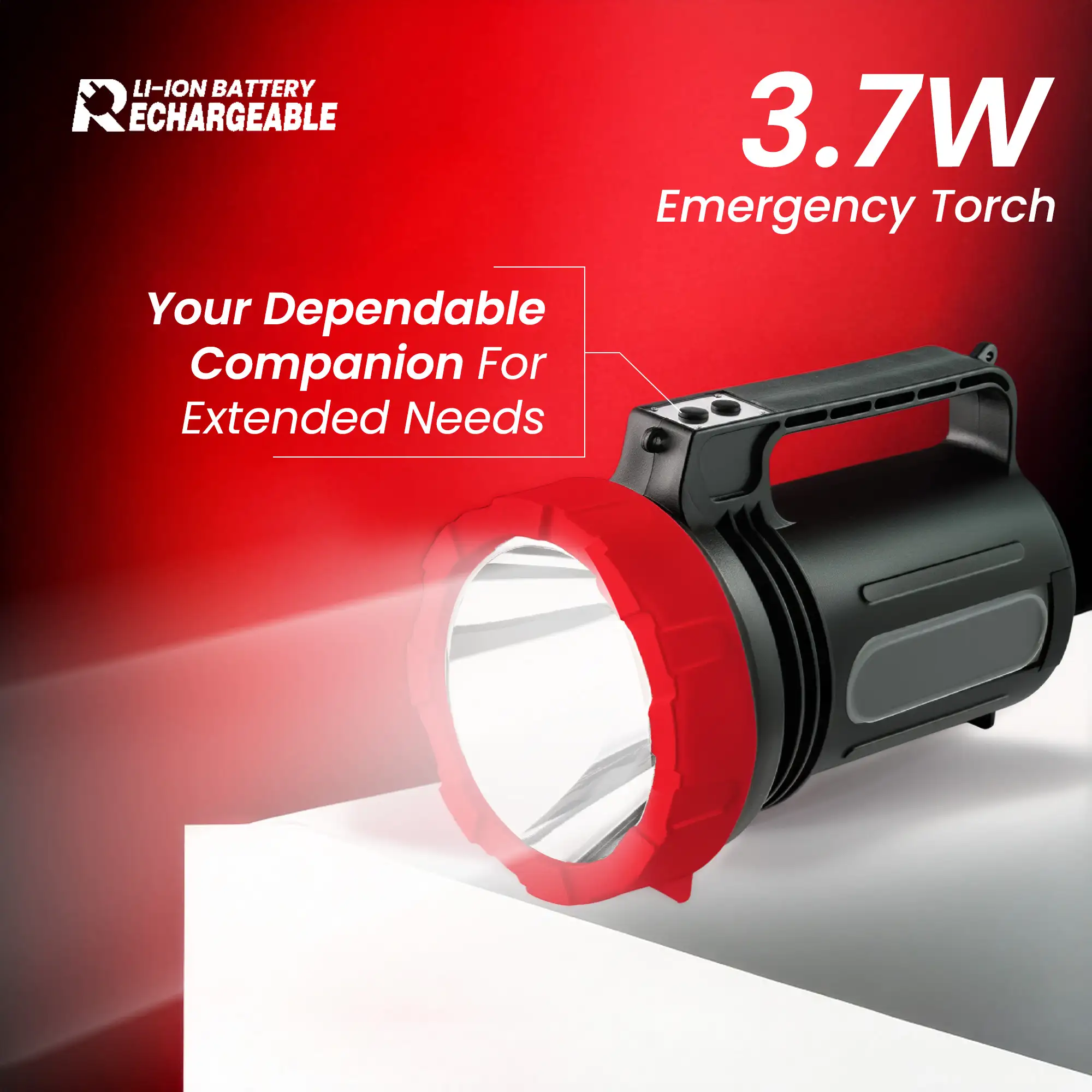 BALWAAN SHAKTI BT-1000 SOLDER HIGH BEAM FLASHLIGHT / 10W SMD LED TORCH TYPE-C CHARGING