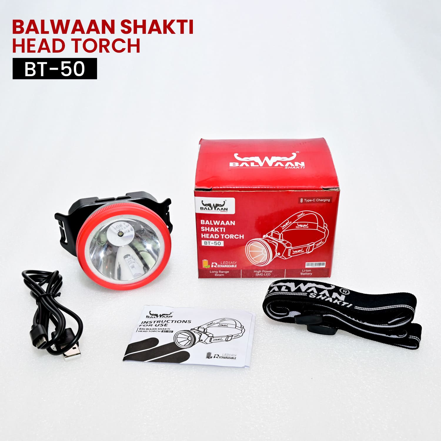 BALWAAN SHAKTI LED-FLASH LIGHT HEAD TOURCH BT-50